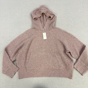 Abercrombie & Fitch Lounge Collection Waffle Knit Hoodie Mauve‎ Pink Small NEW